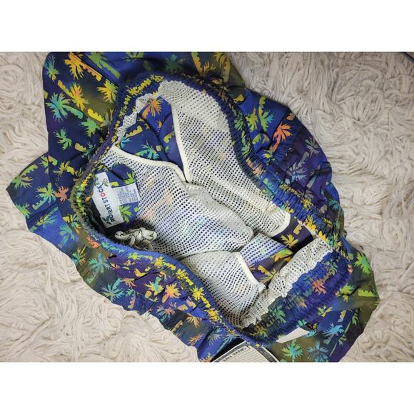 Vintage NWT Robert Stock Bali Batiks Hand Painted Palm Resort Swim Trunk Large - Picture 6 of 7